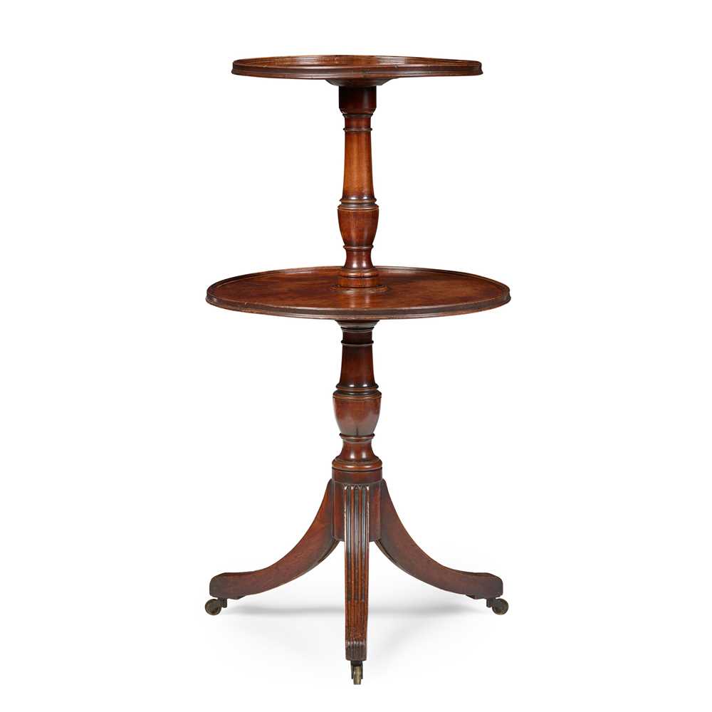 GEORGE III MAHOGANY DUMBWAITER LATE