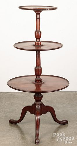 GEORGE III MAHOGANY DUMBWAITER,