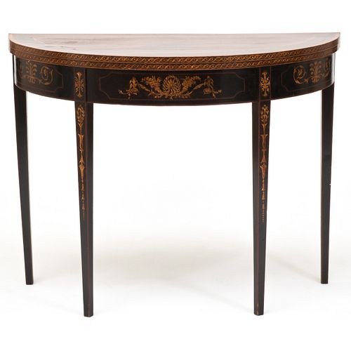 GEORGE III MAHOGANY EBONIZED AND