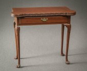 GEORGE III MAHOGANY FOLD-TOP G