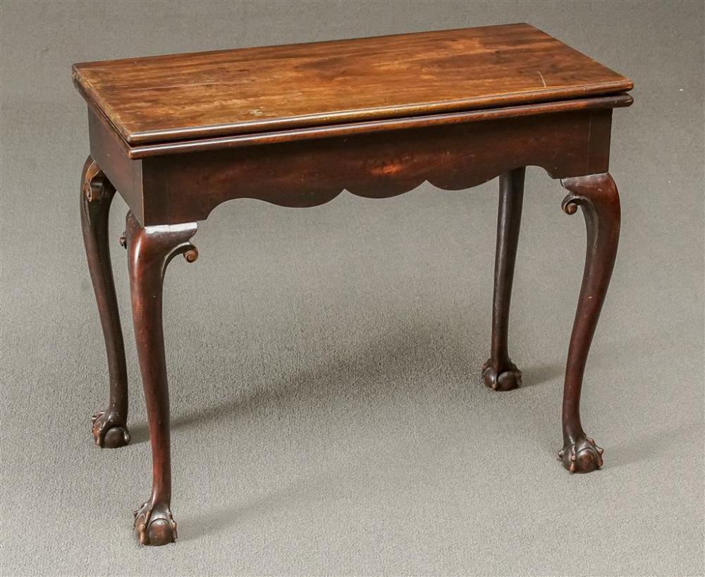 GEORGE III MAHOGANY FOLD-TOP TEA