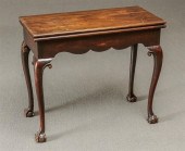 GEORGE III MAHOGANY FOLD-TOP T