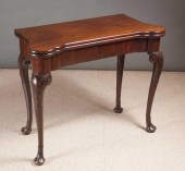 GEORGE III MAHOGANY GAME TABLE