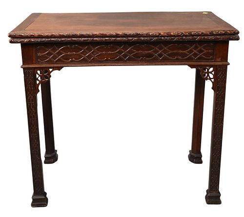 GEORGE III MAHOGANY GAME TABLE,