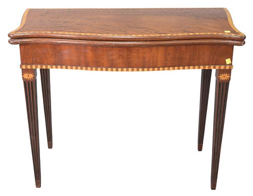GEORGE III MAHOGANY GAME TABLE,