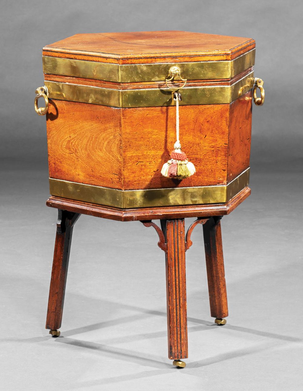GEORGE III MAHOGANY HEXAGONAL