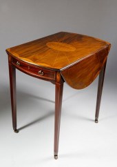 GEORGE III MAHOGANY INLAID PEM
