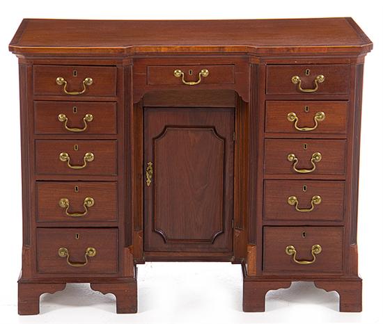 George III mahogany kneehole desk