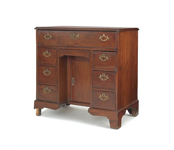 George III mahogany kneehole desk