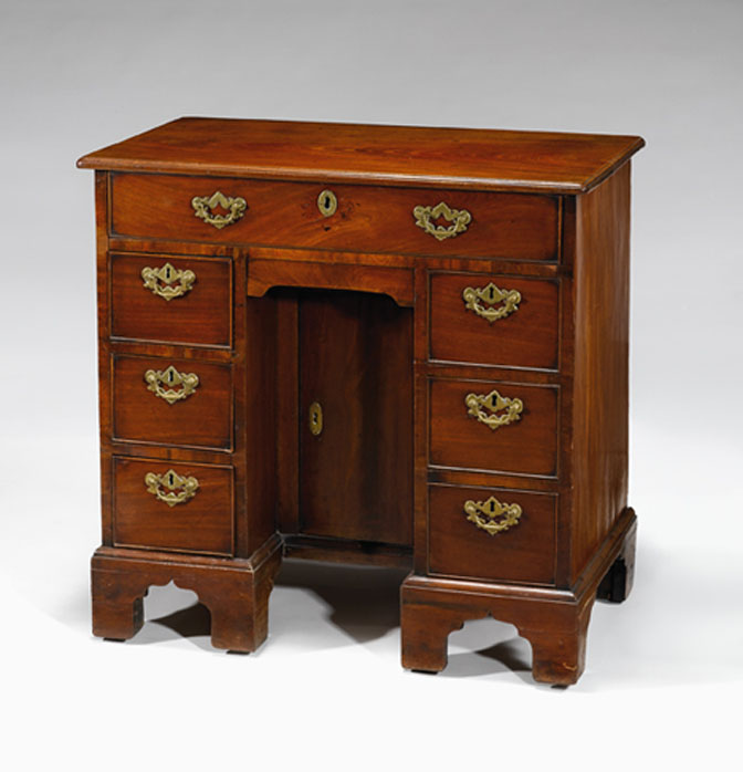 George III mahogany kneehole desk