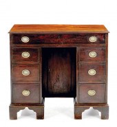 George III mahogany kneehole d