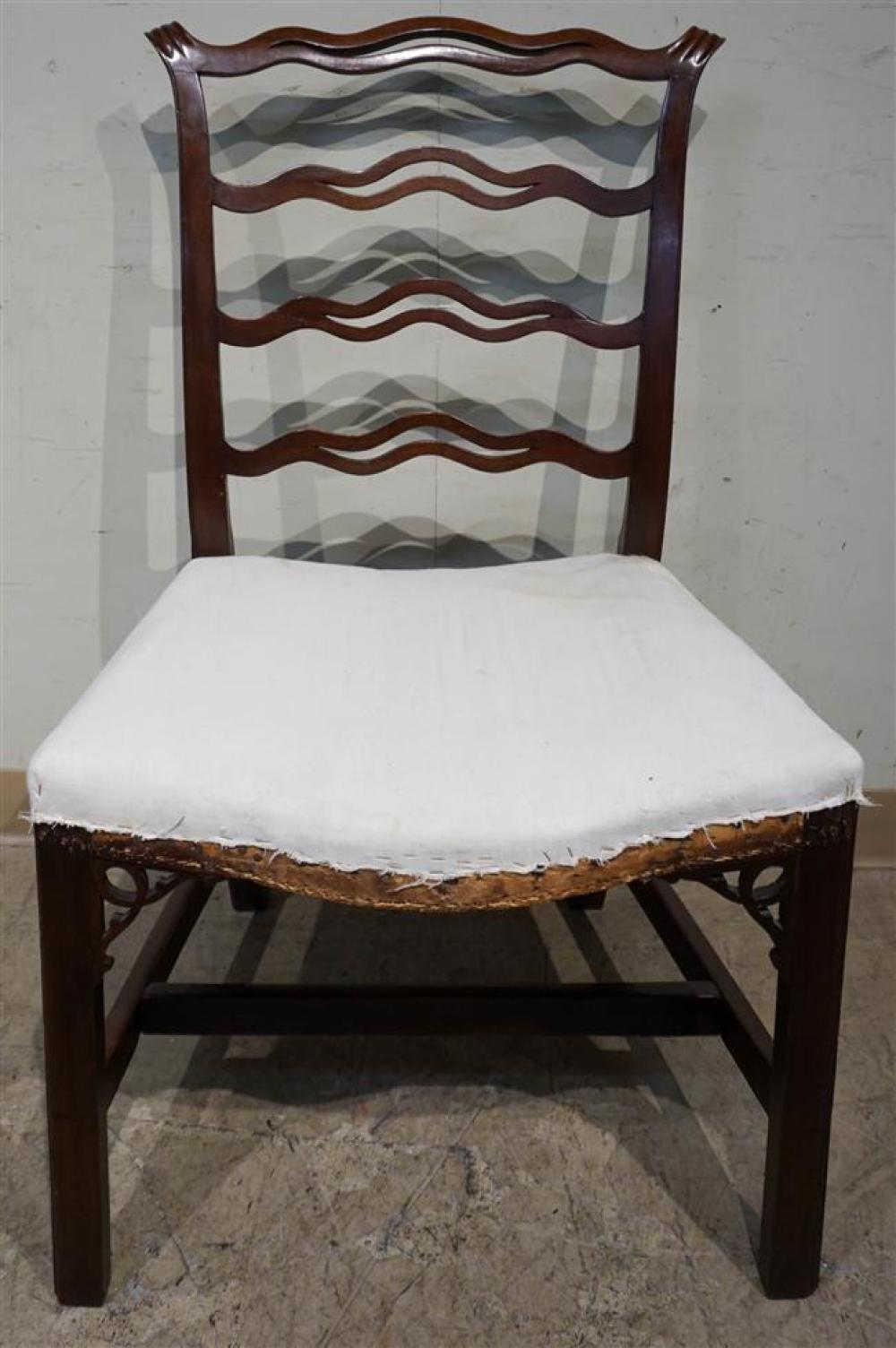 GEORGE III MAHOGANY LADDER-BACK
