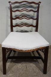 GEORGE III MAHOGANY LADDER-BAC