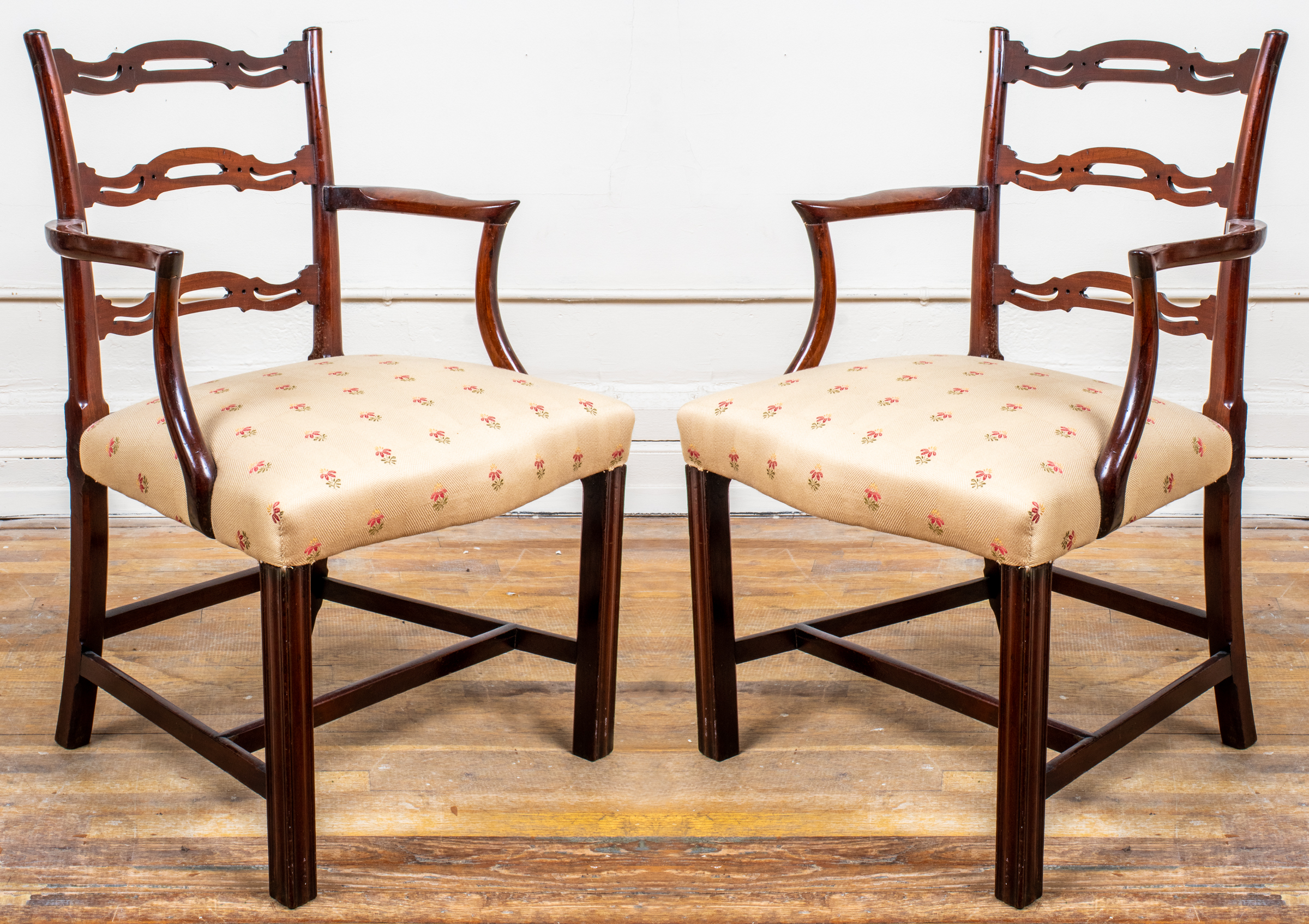 GEORGE III MAHOGANY LADDERBACK