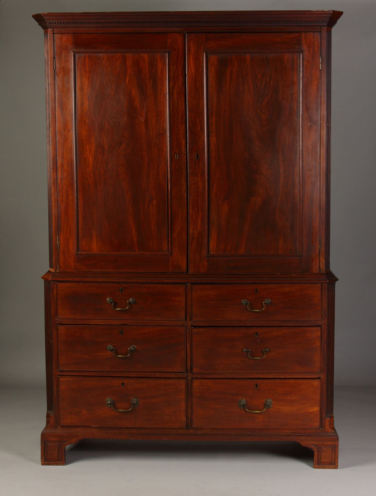 George III Mahogany Linen Press 2