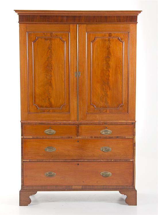 George III mahogany linenpress