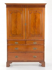 George III mahogany linenpress