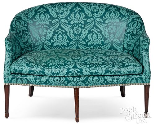 GEORGE III MAHOGANY LOVESEAT,