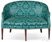 GEORGE III MAHOGANY LOVESEAT,