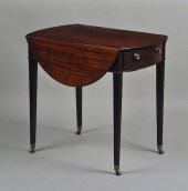GEORGE III MAHOGANY OVAL PEMBR