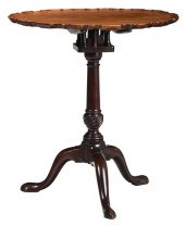 GEORGE III MAHOGANY PIE CRUST