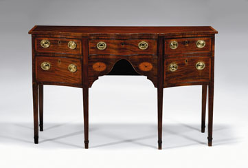 George III mahogany, satinwood