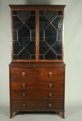 GEORGE III MAHOGANY SECRETAIRE