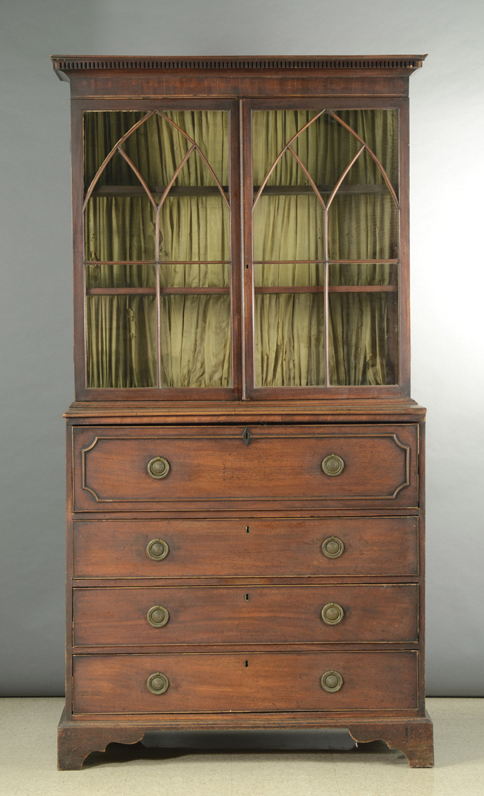 GEORGE III MAHOGANY SECRETAIRE