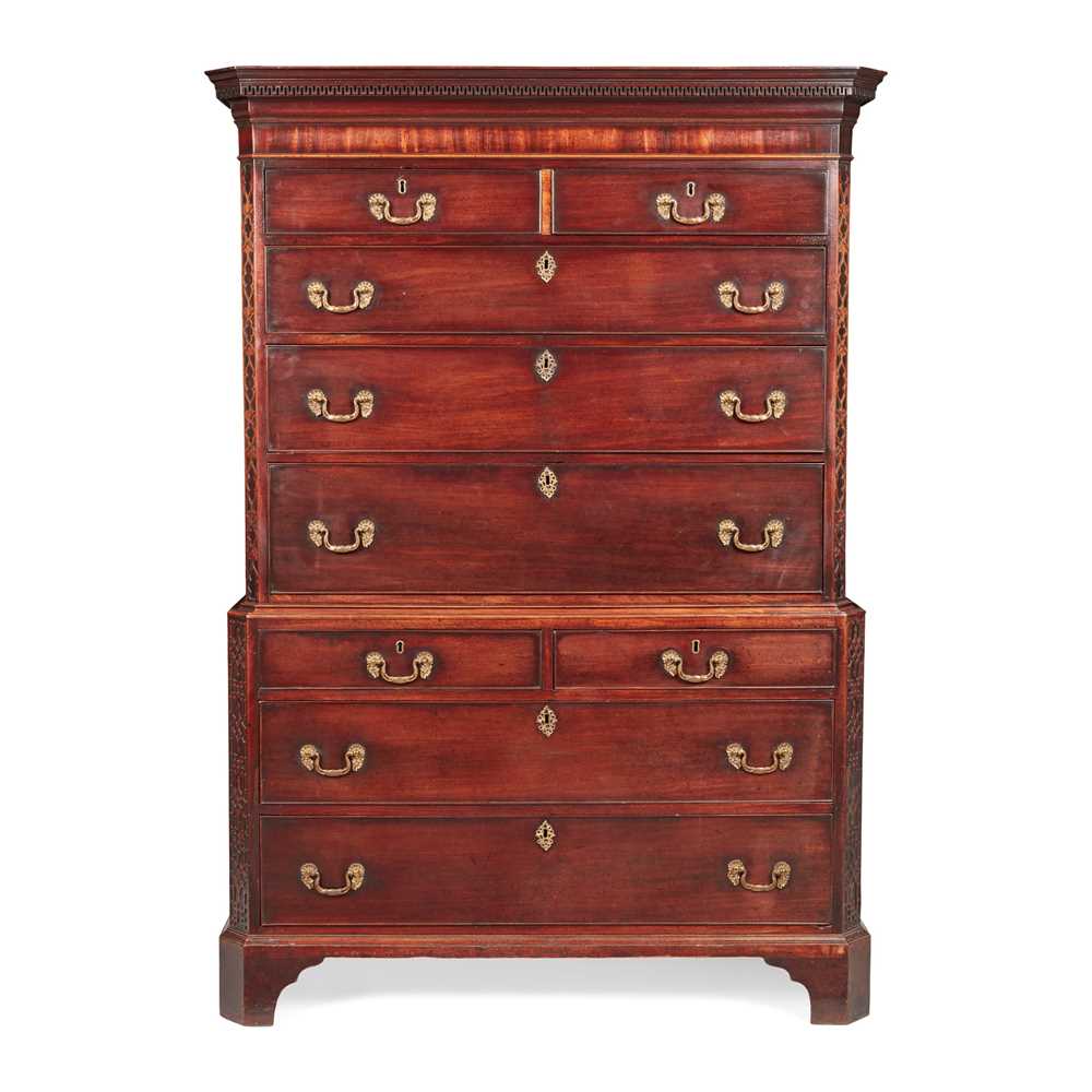 GEORGE III MAHOGANY SECRETAIRE
