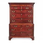GEORGE III MAHOGANY SECRETAIRE