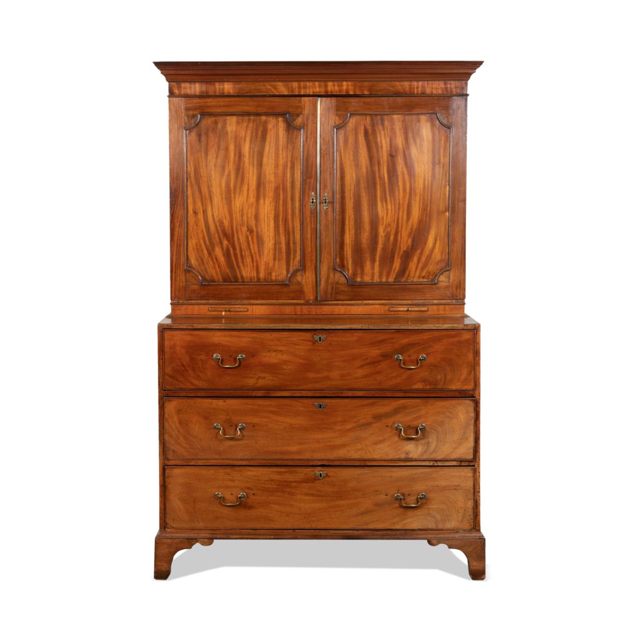 GEORGE III MAHOGANY SECRETARY