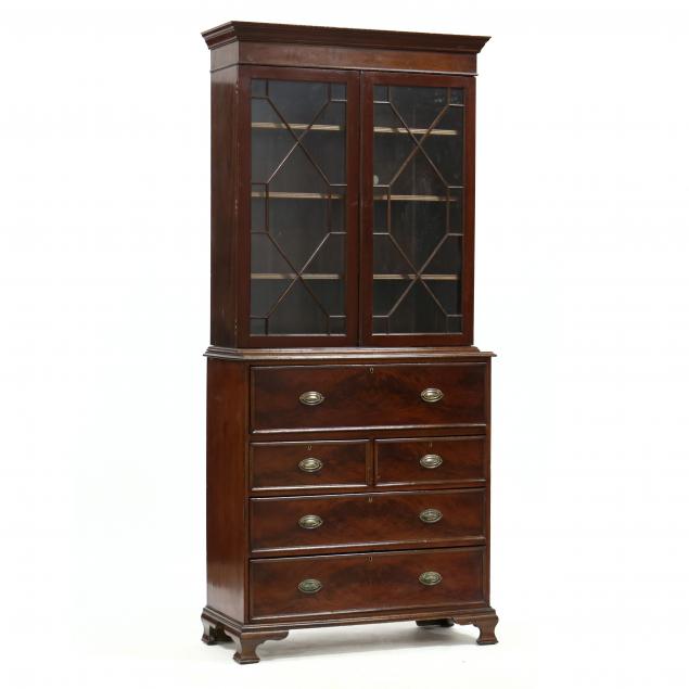 GEORGE III MAHOGANY SECRETARY