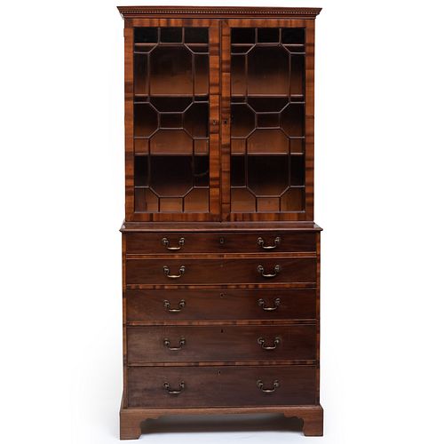 GEORGE III MAHOGANY SECRETARY