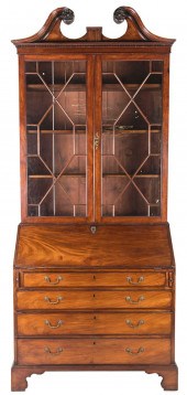 GEORGE III MAHOGANY SECRETARY