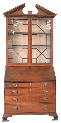 GEORGE III MAHOGANY SECRETARY DESK,