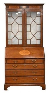 GEORGE III MAHOGANY SECRETARY