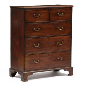 GEORGE III MAHOGANY SEMI-TALL