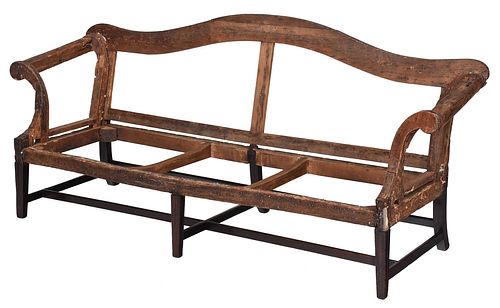 GEORGE III MAHOGANY SERPENTINE