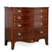GEORGE III MAHOGANY SERPENTINE