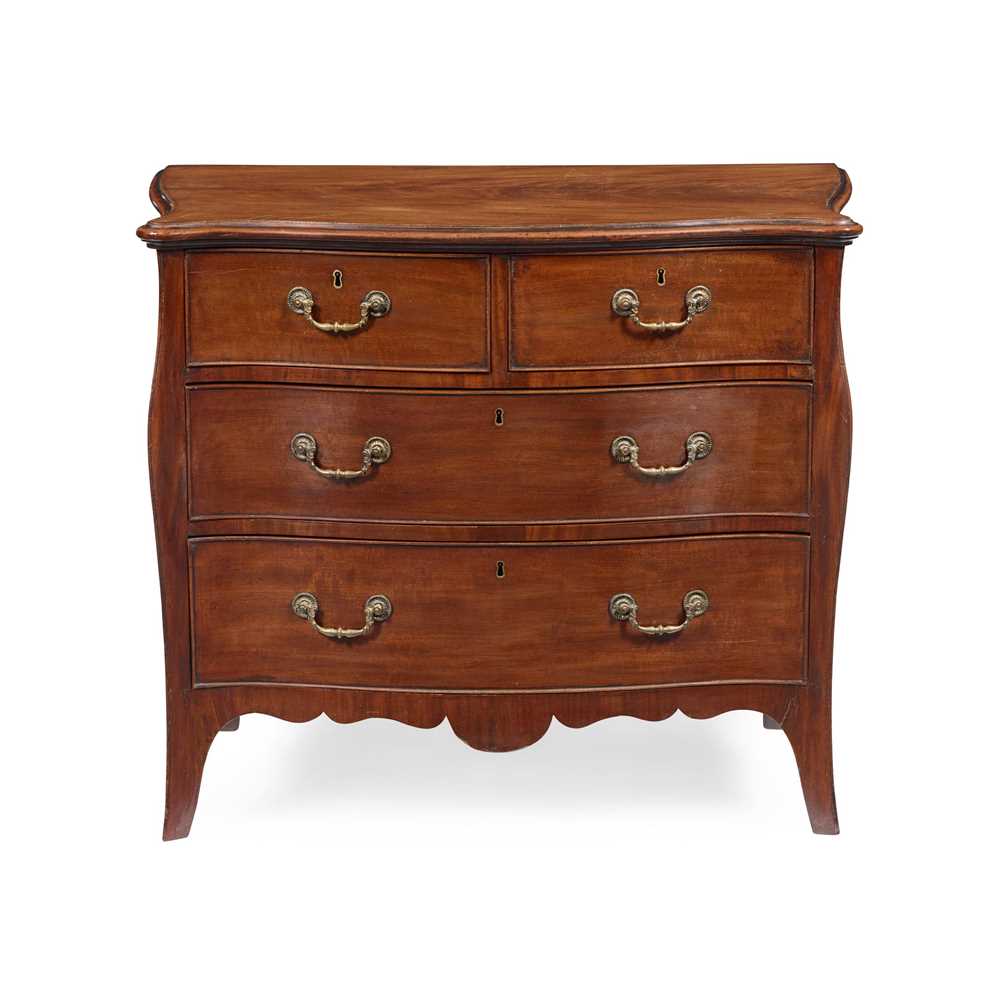 GEORGE III MAHOGANY SERPENTINE