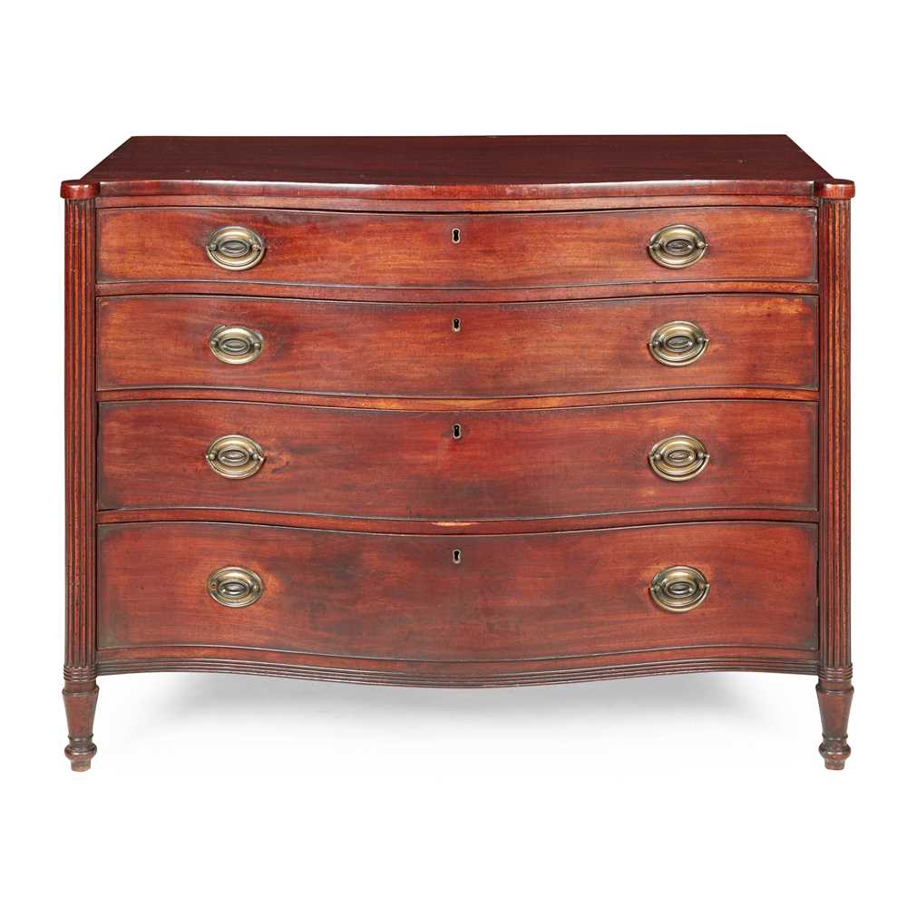 GEORGE III MAHOGANY SERPENTINE
