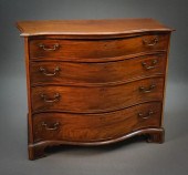 GEORGE III MAHOGANY SERPENTINE