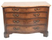 GEORGE III MAHOGANY SERPENTINE