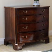 GEORGE III MAHOGANY SERPENTINE