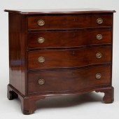 GEORGE III MAHOGANY SERPENTINE