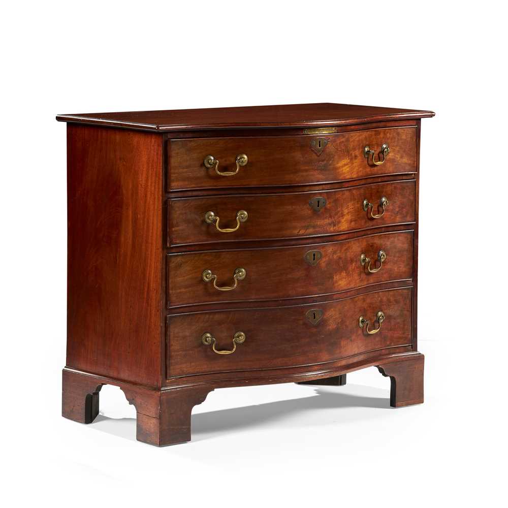 GEORGE III MAHOGANY SERPENTINE