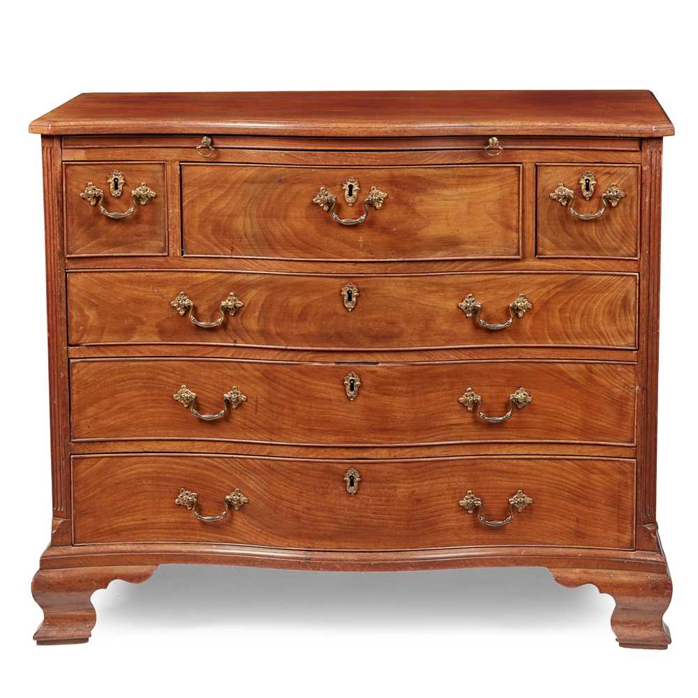 GEORGE III MAHOGANY SERPENTINE