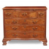 GEORGE III MAHOGANY SERPENTINE
