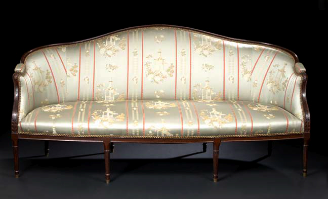 George III Mahogany Settee, 