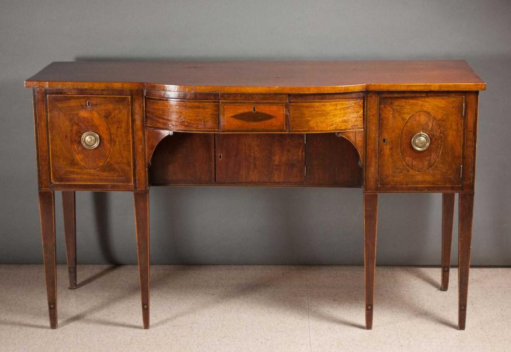 GEORGE III MAHOGANY SIDEBOARD,